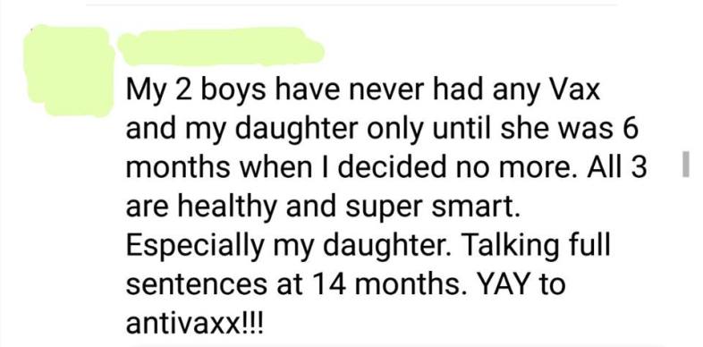 Facebook / Things Anti-Vaxers Say