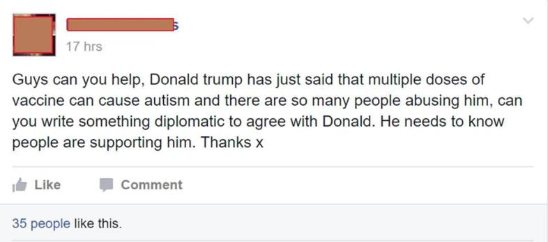 Facebook / Things Anti-Vaxers Say