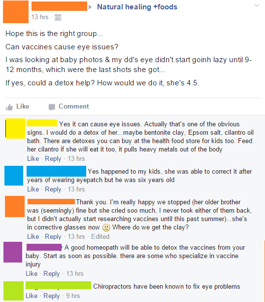 Facebook / Things Anti-Vaxers Say