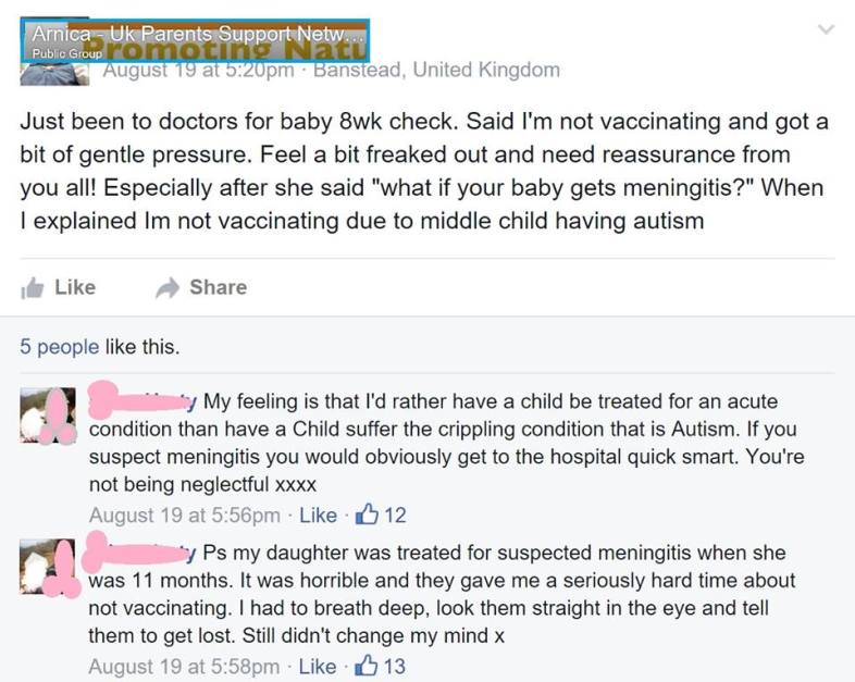 Facebook / Things Anti-Vaxers Say