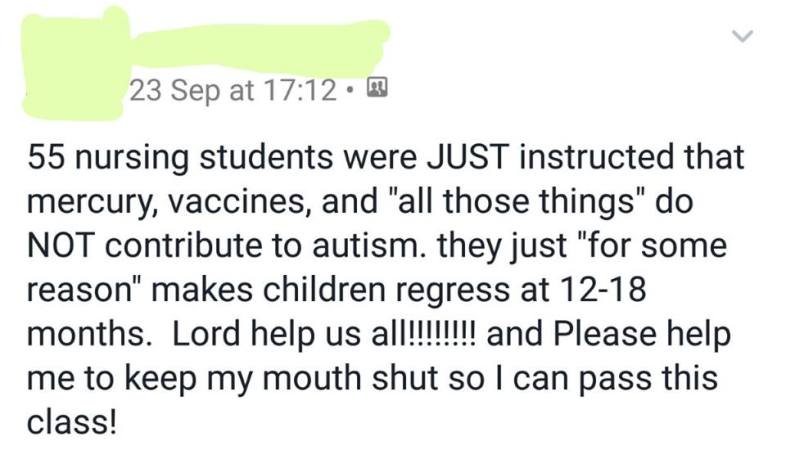Facebook / Things Anti-Vaxers Say