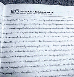 diary 1971 page