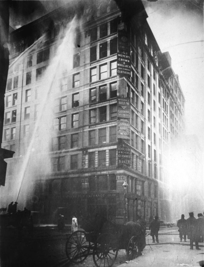 Image of Triangle Shirtwaist Factory fire on March 25
