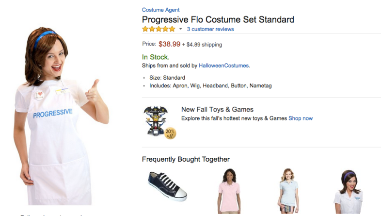 Costume Agent Progressive Flo Adult Costume Set