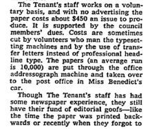tenant newspaper