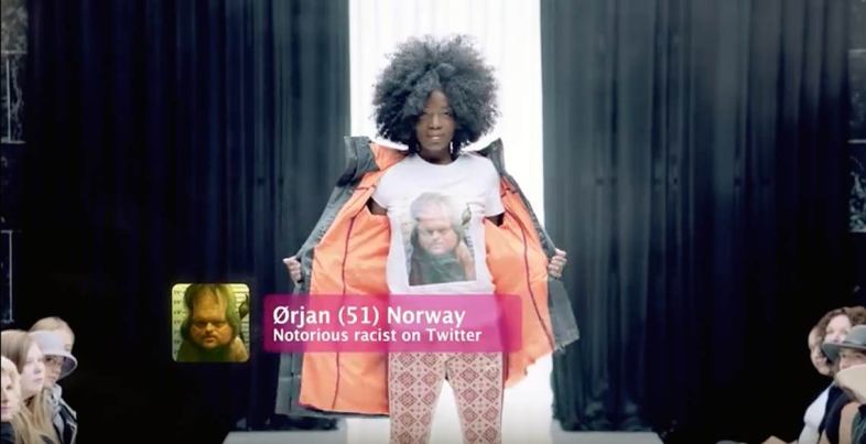 Still photo from "Troll Fighters" fashion show. (YouTube)