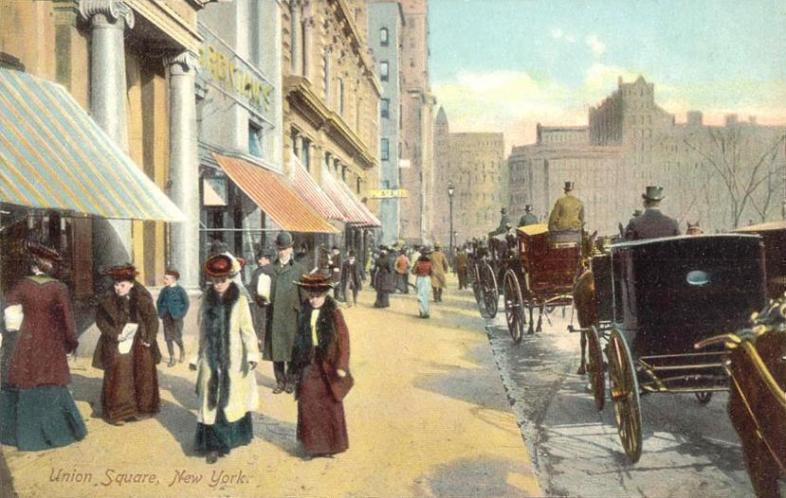 View of Union Square, New York, 1908