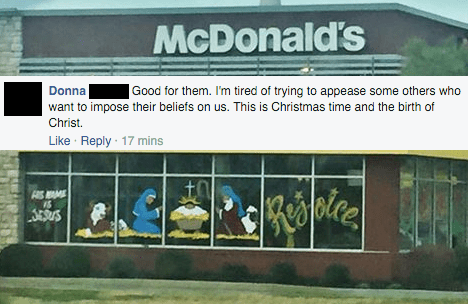 Christian Conservatives Think This McDonalds Nativity Scene Is A Turning Point In ‘The War On Christmas’