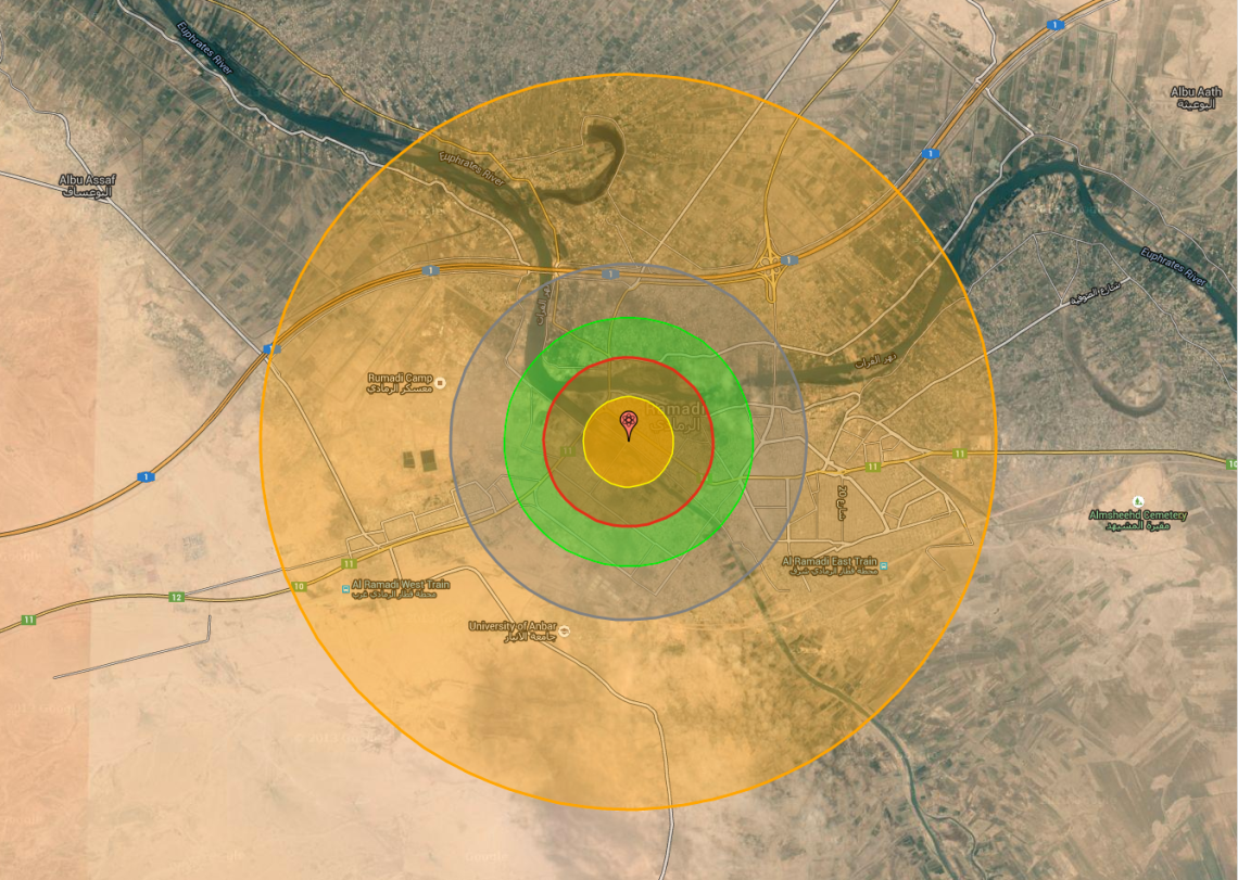 Ramadi via nukemap