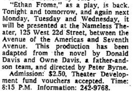 ethan frome 1977 play