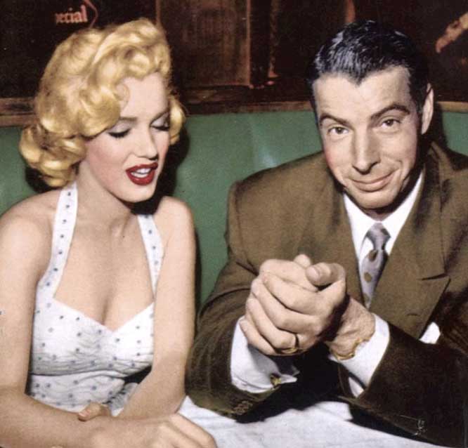 Marilyn Monroe and Joe DiMaggio. (Wikimedia Commons) 