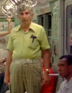 1976 subway old man staring