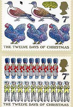 12 days of xmas stamp 1977