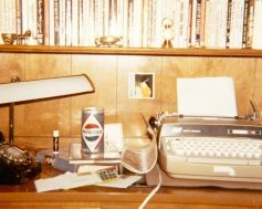 desktop with typewriter
