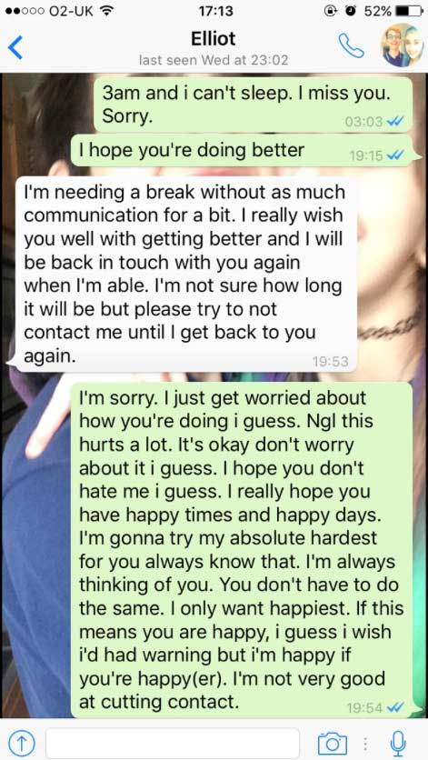 Break up texts sweet BREAK UP