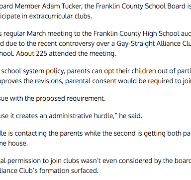 Here Are All The Dumbasses Condemning A High School’s Gay-Straight Alliance Club