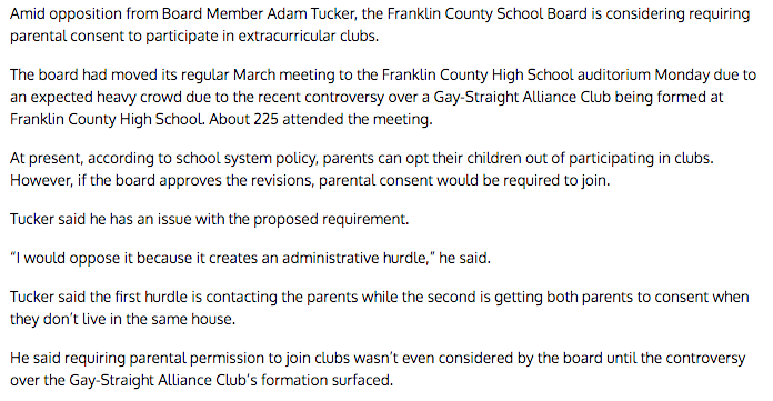 Here Are All The Dumbasses Condemning A High School’s Gay-Straight Alliance Club
