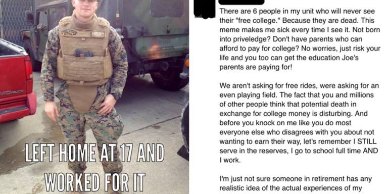 Soldier Tears Apart Right-Wing Argument That People Who Want Free College Should Join The Military