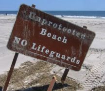 unprotected beach