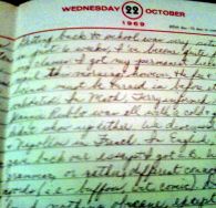 1969 diary page