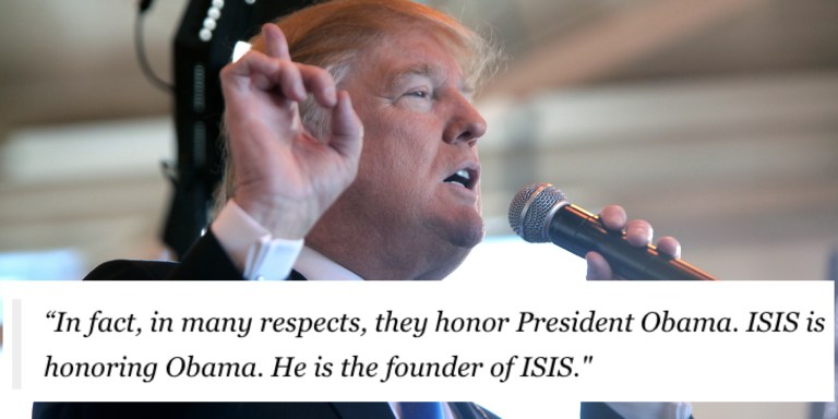 Donald Trump Says Barack Obama Is The Founder Of ISIS (He’s Not)