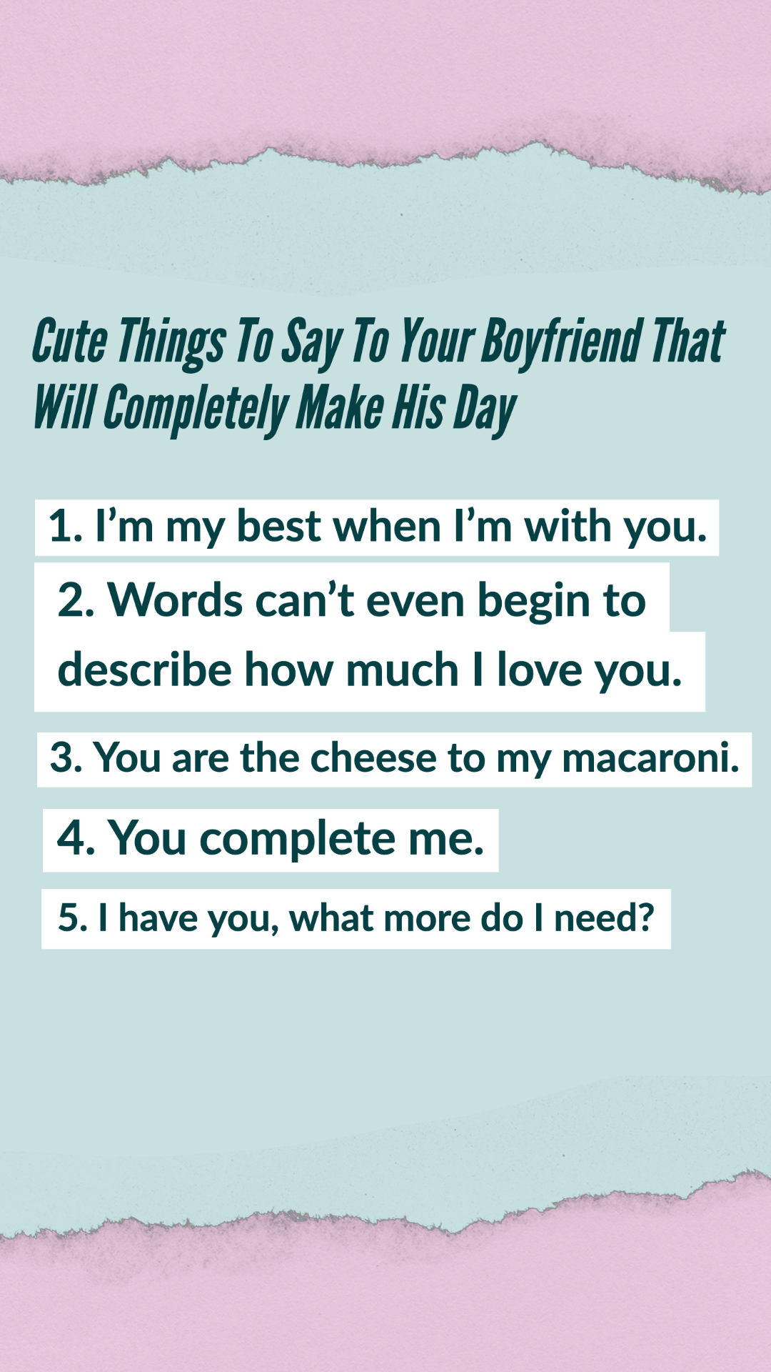20+ Cute Things To Say To Your Boyfriend That Will Make Him Feel ...