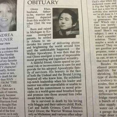 Somebody Sent An Obituary For Walking Dead’s ‘Glenn’ To A Real Newspaper And It’s Hilarious