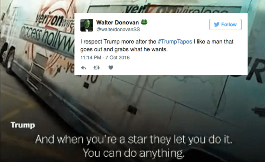 These People Applauding Donald Trump’s ‘Grab Em By The Pussy’ Comments Prove Deplorables Are Real