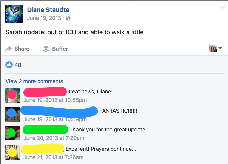 Diane Staudt's Facebook 