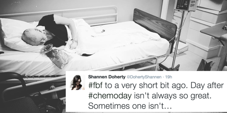 Shannen Doherty Shares A Chemo Photo “To Everyone Suffering: Stay Courageous. Hope Is Possible.”