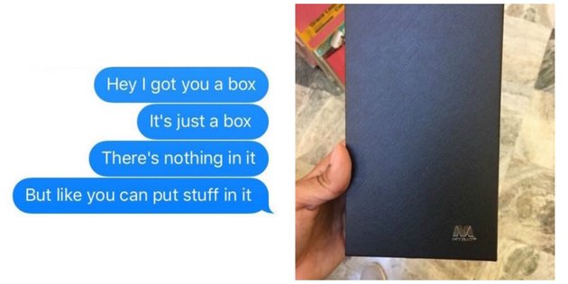 How This Woman Responded To Her Boyfriend’s Gift Of An Empty Box Is Absolutely Hilarious