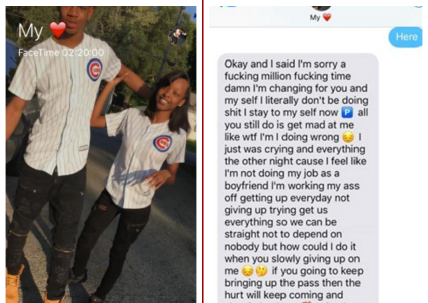 Heartbroken Woman Posts Last Texts She Received From Boyfriend Before He Was Killed