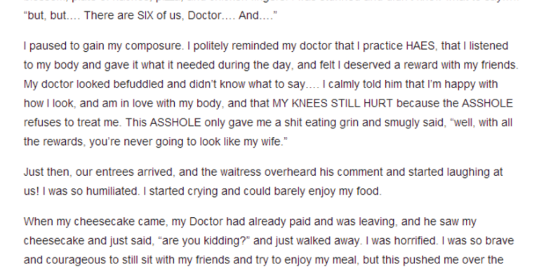 This Woman Was Publicly Shamed By Her Doctor Until A Stranger Stepped In And Made Her Day