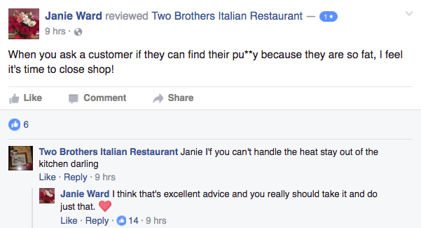 Facebook / Two Brothers Italian Restaurant