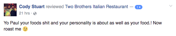 Facebook / Two Brothers Italian Restaurant
