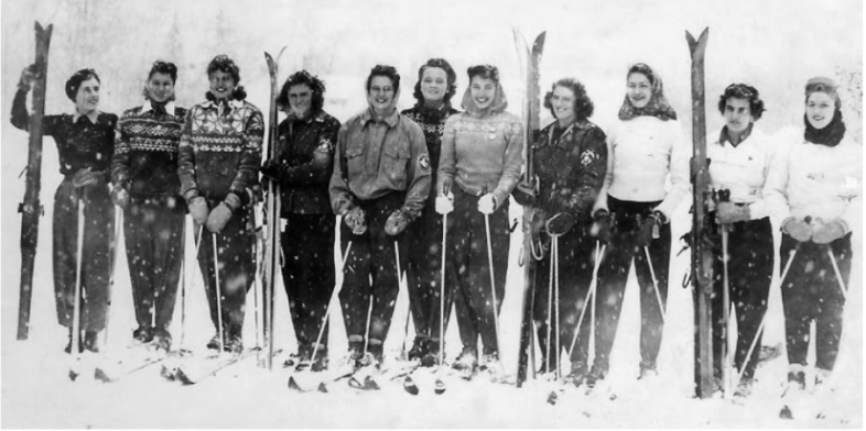 Canadian Women’s National Ski Team 1948 (Granny is third in from the left)