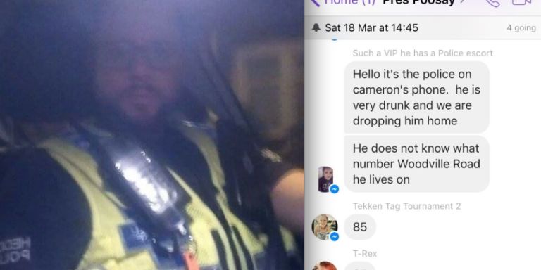 A Police Officer Crashed This Group Text Because One Of Their Friends Needed Help Getting Home