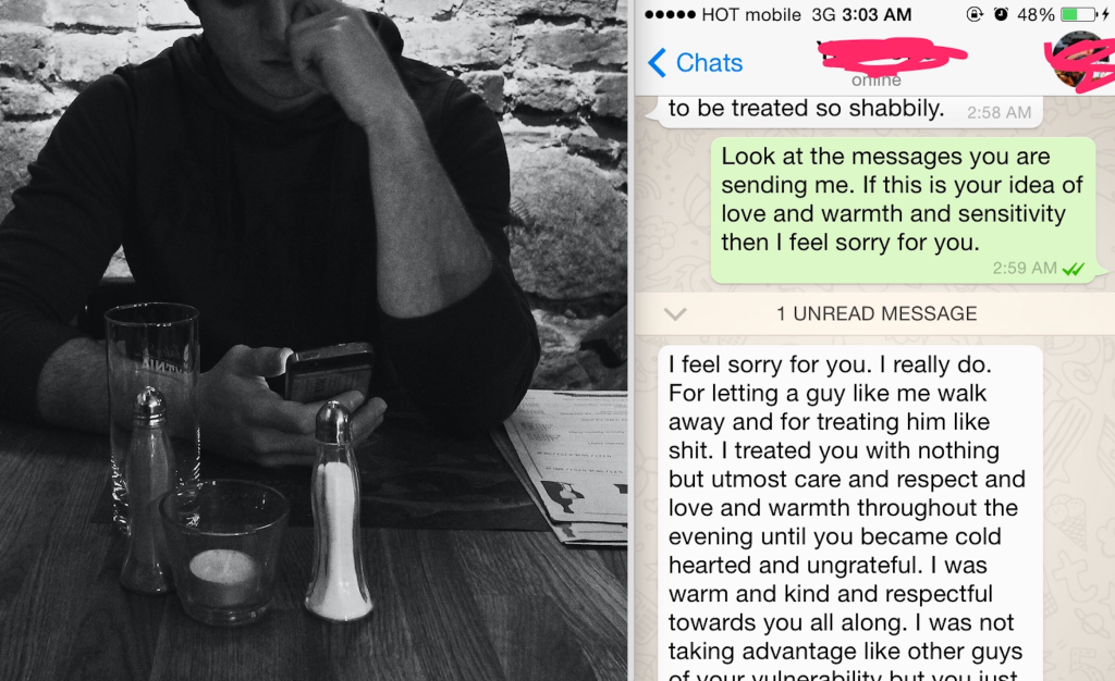 Here Are All The Texts This ‘Nice Guy’ Sent His Date After She Decided
