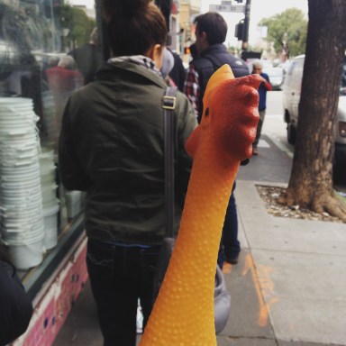 I Walked Around With A Rubber Chicken For 30 Days — Here’s What It Taught Me