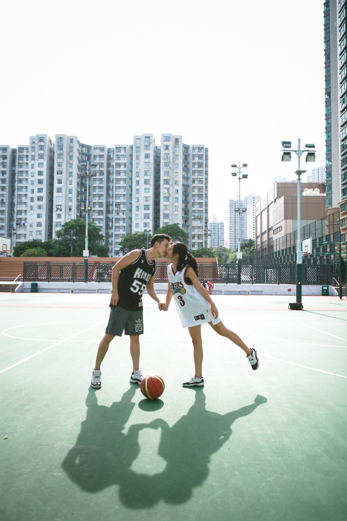 athlete on the basketball court