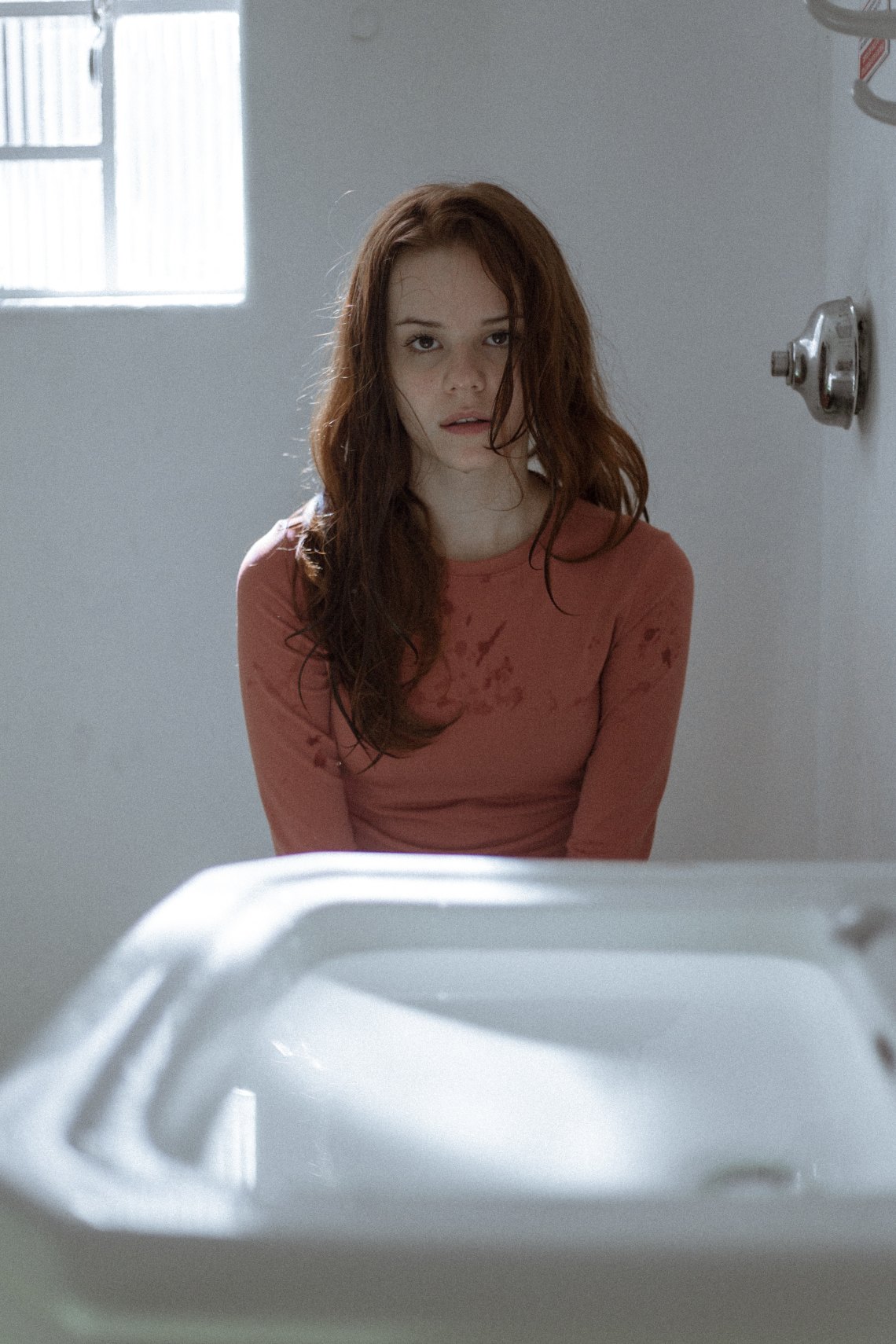 Girl suffering from anxiety