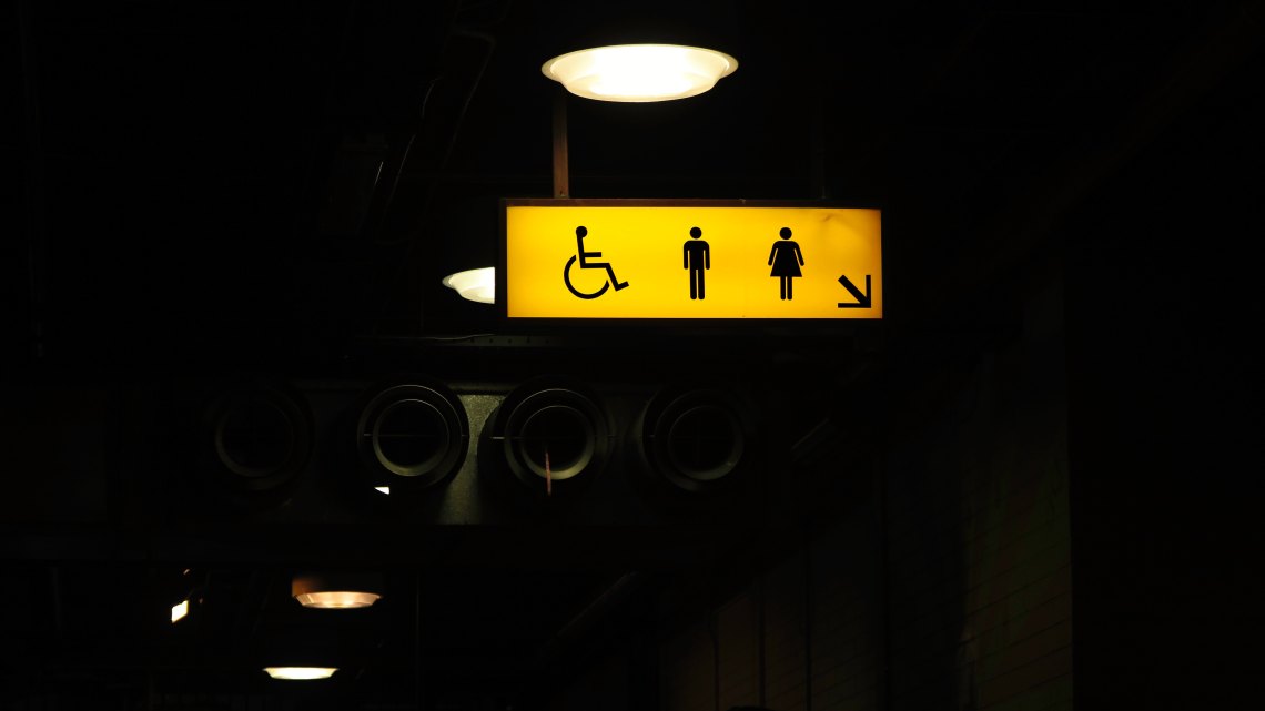 Gendered toilet signs