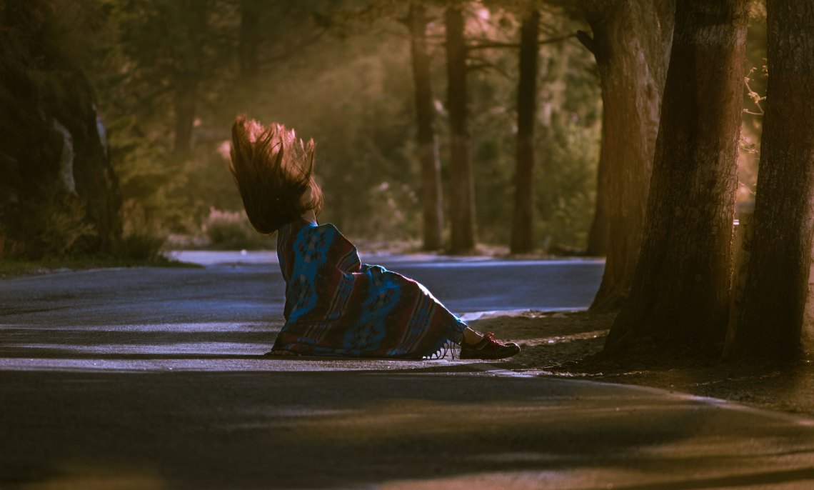 girl falling