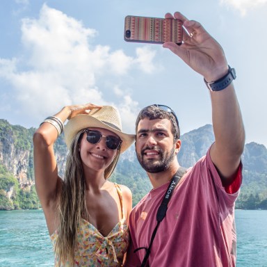 couple taking selfie