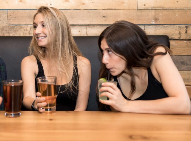 Girls drinking alcohol