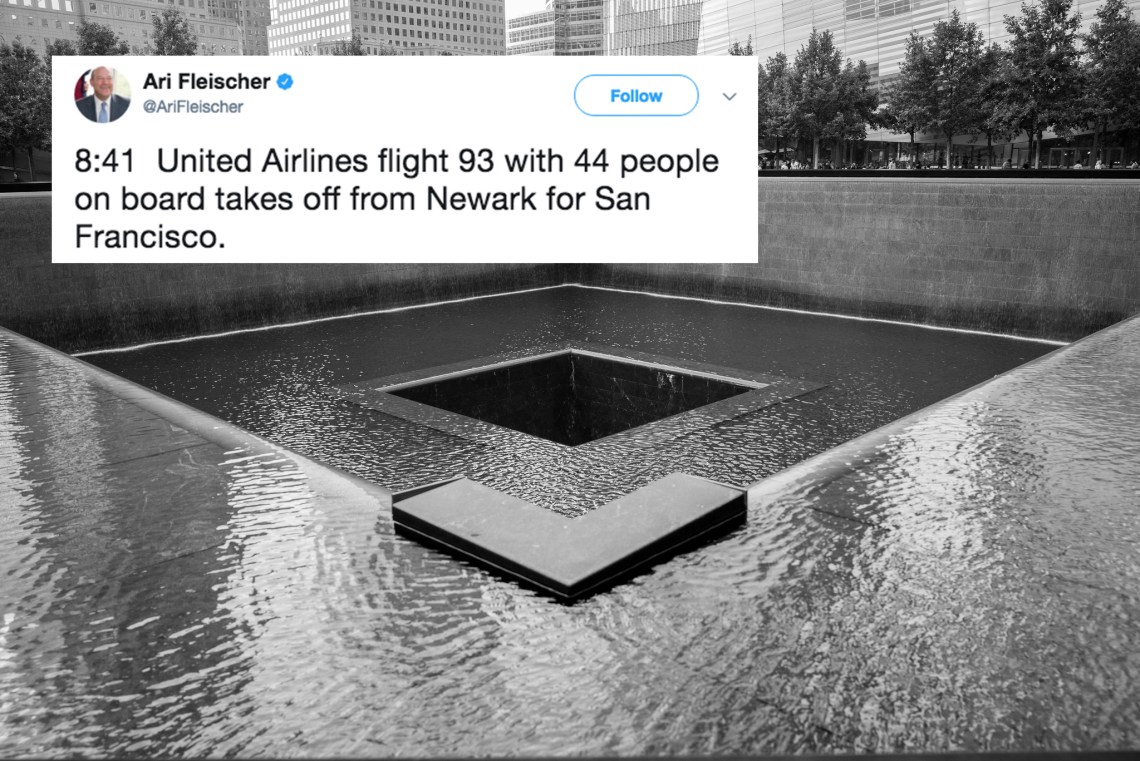 Ground zero and a tweet about 9/11