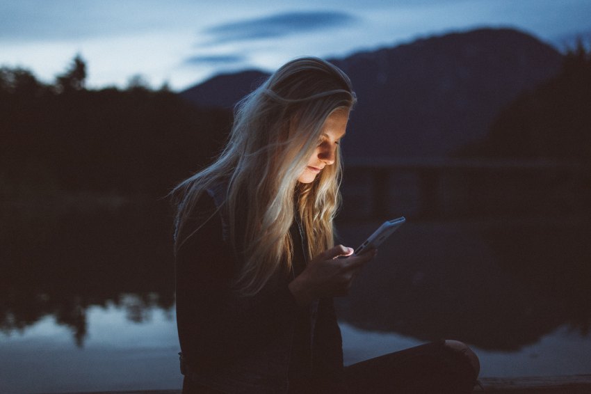 Girl reading texts