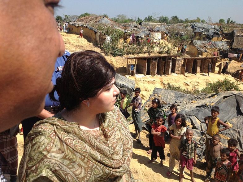 Myanmar refugees in a refugee camp in Bangladesh