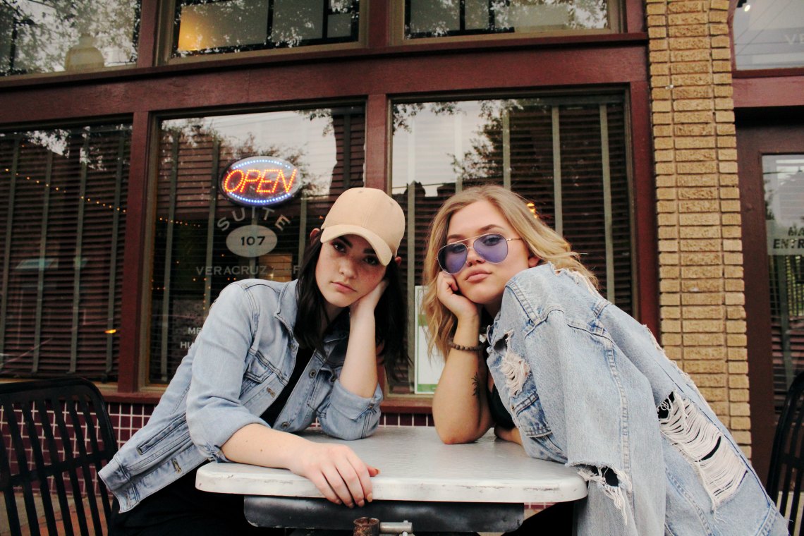 girls sitting outside, broken girls, girlfriends