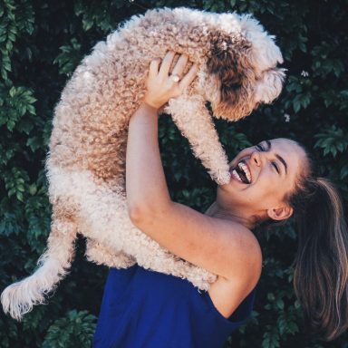 Girl with her dog